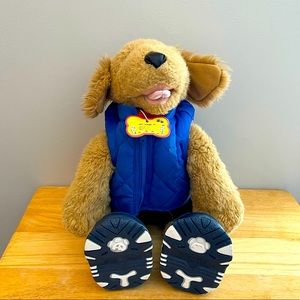 BAB Build A Bear Golden Labrador Plush Stuffed Toy Puffer Vest Sketcher Shoes